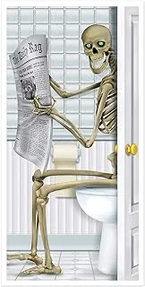 Beistle Skeleton Restroom Door Cover Party Accessory (1 Count) (1/Pkg)