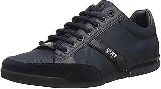 BOSS Men's Saturn_Lowp_mx Sneaker, Navy, 45 EU