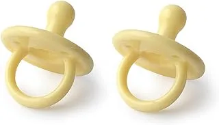 Filibabba Silicone Pacifier 2-Pack, Pale banana