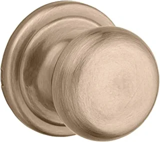 Kwikset Juno Hallway/Closet Passage Door Knob With Microban Antimicrobial Protection In Antique Brass