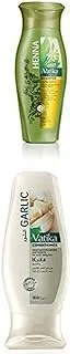 Vatika Shampoo, Henna, 400 ml + Vatika Conditioner, Garlic, 400 ml @