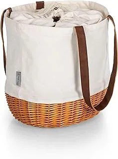 Coronado Canvas and Willow Basket Tote