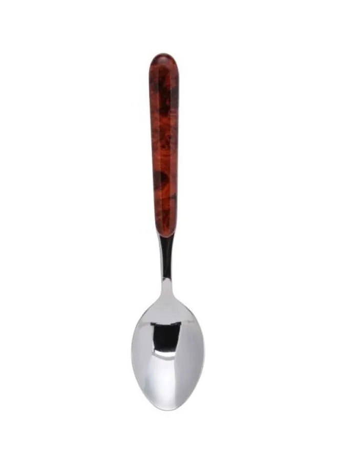 Winsor Stainless Steel Dessert Spoon Walnut Handle Brown/Silver