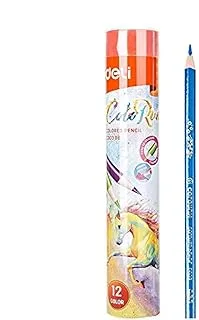 Deli EC00308 Colored Pencil 12-Pieces, Multicolor