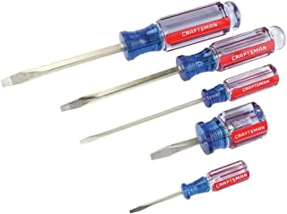 Craftsman Screwdriver Set, Slotted/Flat Head, 5-Piece (CMHT65032)