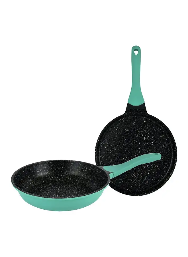 Winsor 2-Piece Aluminium Fry Pan Set Sky Blue/Black 24cm