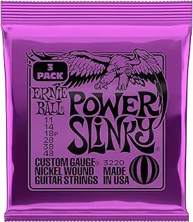 Ernie Ball Power Slinky Nickel Wound Sets, .011 - .048 (3 Pack)