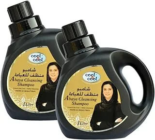 Cool & Cool Abaya Cleansing Shampoo 1 Liter (Twin Pack) - Gentle Fabric Care, Color Protect, Long Lasting Fragrace & Easy Rinse Off 2 Liters