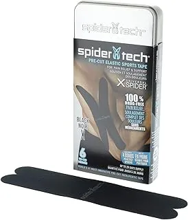 شريط علم الحركة Spidertech. يونيفرسال × سبايدر - 6 عبوات ، أسود