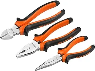 Wokin Value Offer 3 Pcs Plier Set Orange Black