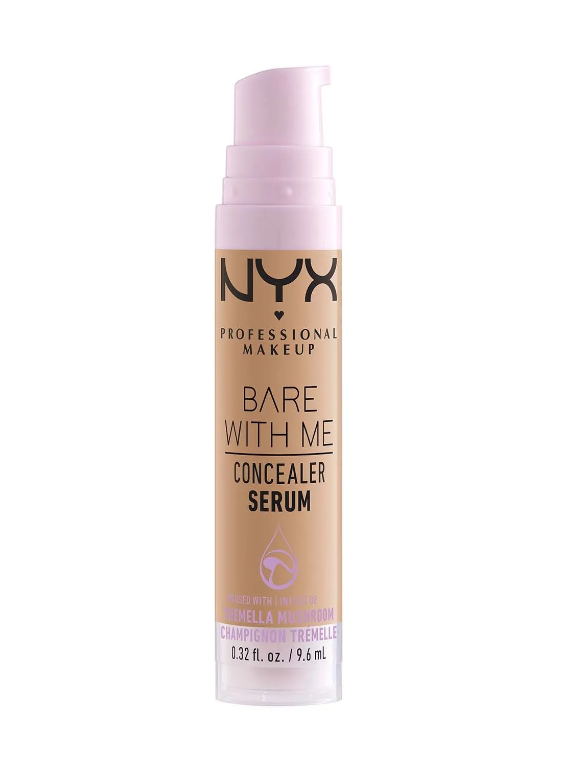 NYX PROFESSIONAL MAKEUP Bare With Me Serum وخافي عيوب البشرة الهادئ، متوسط