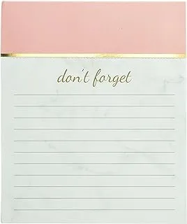 Graphique Blush Pink Jotter Notepad, Pad of Paper w/ 250 Tearable Ruled Pages, Elegant and Fun, Embellished with Gold Foil, Great for Kitchen Counters, Nightstands, Desks, and More, 4.5