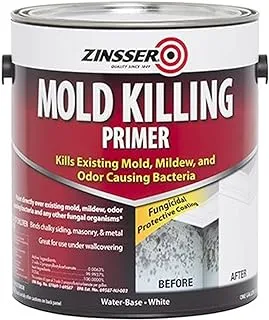 Rust-Oleum ZINSSER Mold Killing Primer, Flat, White, 1 gal, Can,276049