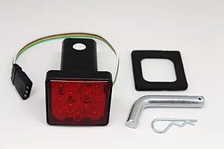 MAXXHAUL 50021 Trailer Hitch Cover with 12 LED's Brake and Tail Light Functions, 1 Pack