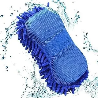 Showay Car Wash Glove Hand Soft Towel Microfiber Chenille Cleaning Sponge Block Washing Supplies (Mixed Color)