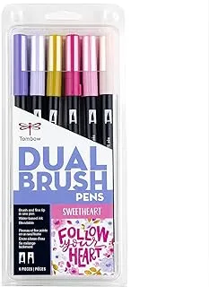 Tombow 56228 Dual Brush Pen Art Markers Sweetheart, Portrait, 1 Count (Pack of 6)