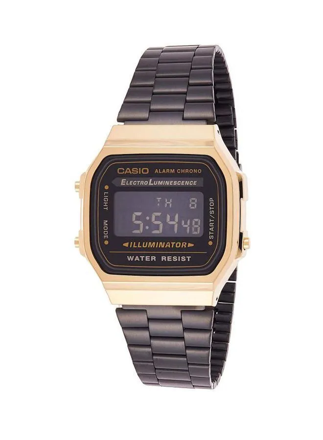 CASIO Vintage Series Stainless Steel Digital Watch A168WEGB-1BDF - 36 mm - Black 