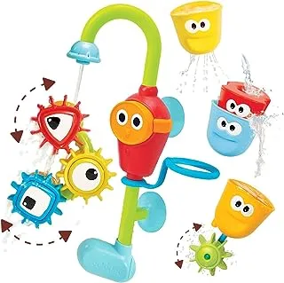 Yookidoo Baby Bath Toy Spin N Sort Spout Pro Three Stackable Cups, Multi-Colour