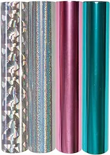 Spellbinders 4 Metallic & Holographic Variety Pack Glimmer Hot Foil Roll, Multi