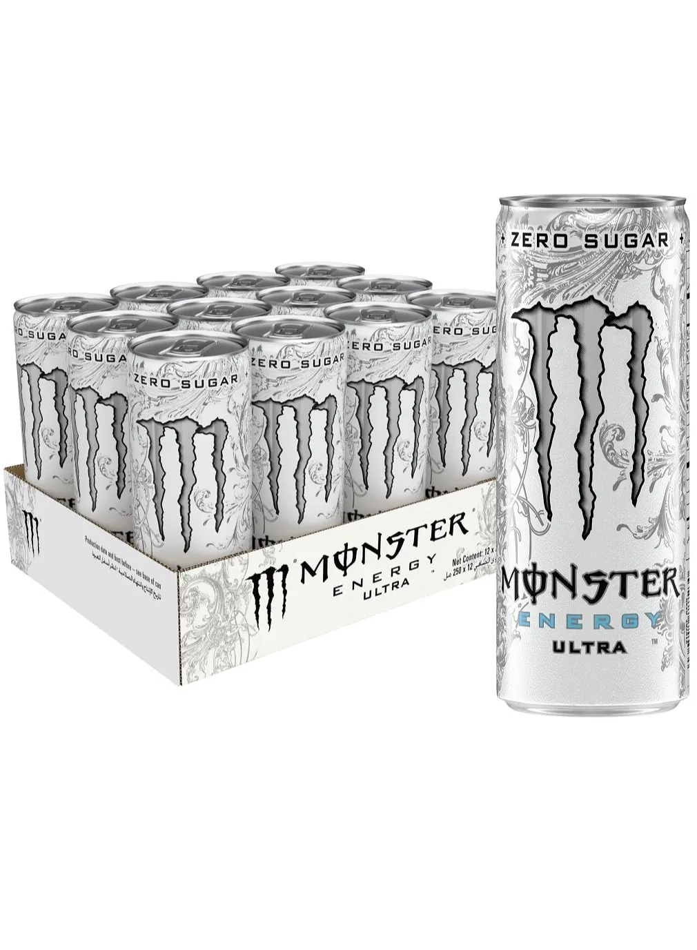 Monster Energy Drink Zero Sugar Ultra 250ml Pack of 12