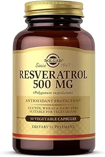 Solgar, Resveratrol, 500 Mg, Antioxidant Protection, 30 Vegetable Capsules