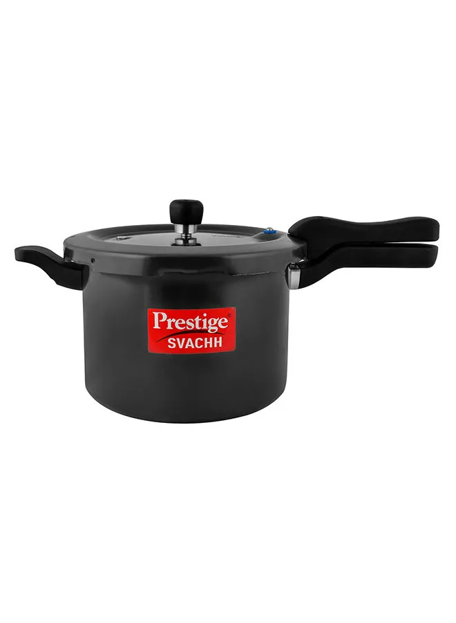 Prestige Stainless Steel Svachh Non-Stick Dishwasher Safe and Inductio compatible Base Pressure Cooker with Hard Anodised Body 5Liters