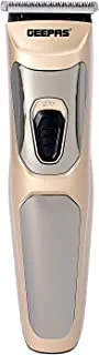 Geepas Rechargeable Hair Clipper Battery 300 Mah - Precise Beard Styler With Fine Steel Head | Indicator Lights, Cordless Trimmer, 45 Minutes Working In Single Charge