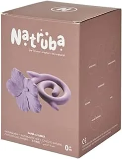 Natruba Natural Rubber Hawaii Flower Teether, Purple