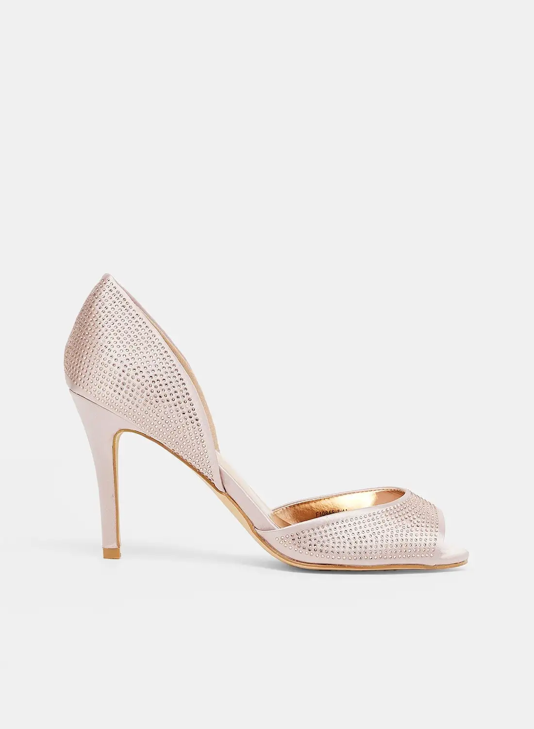 Anne Michelle Embellished Peep Toe Heels