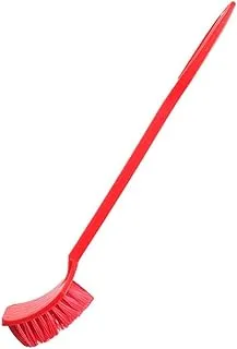 ESQUBE Toilet/Bathroom Brush | Non Slip Handle with Floor Standing - Red Color