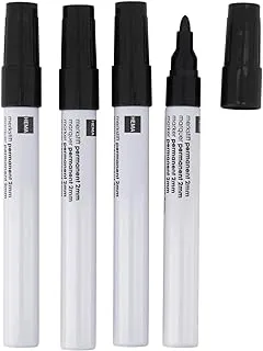 Hema Permanent Markers 4 Pack, Black