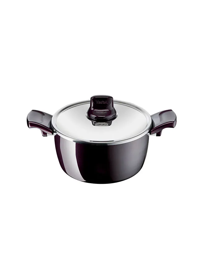 Tefal Non-Stick G6 Aluminium Resist Intense Stewpot With Ss Lid Red 22cm