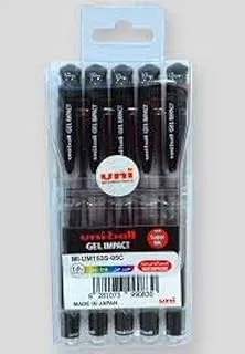 Mitsubishi Uni-Ball Signo Gel Impact Broad Writing Pen Set 5-Pieces