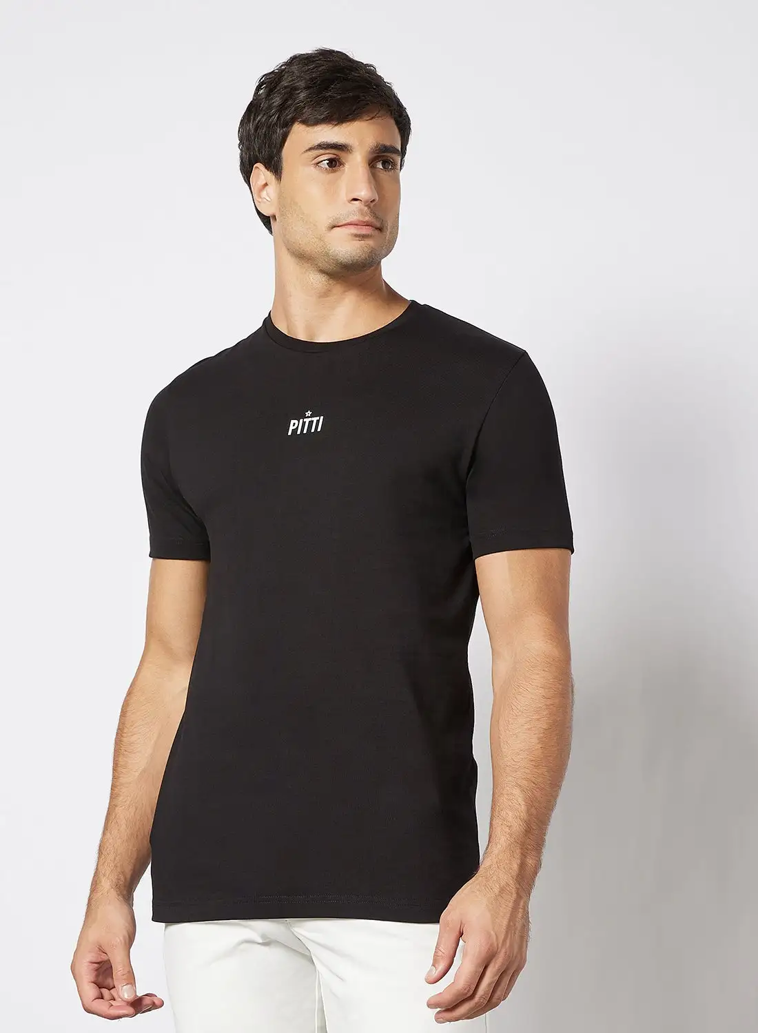 Pitti Emil Logo T-Shirt Black