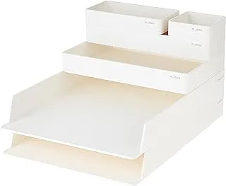 Deli nusign desk organizer, 324 mm — 239 mm — 45 mm size, white, 100145988