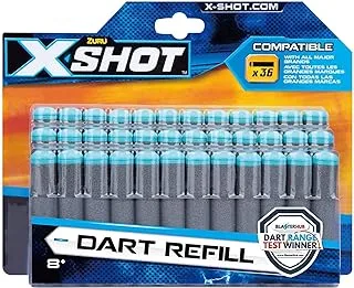 X-SHOT S001-30 pack Excel Refill Darts Color Card, Bul