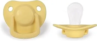 Filibabba Pacifier for 0-6 Months Babies 2-Pack, Pale Banana