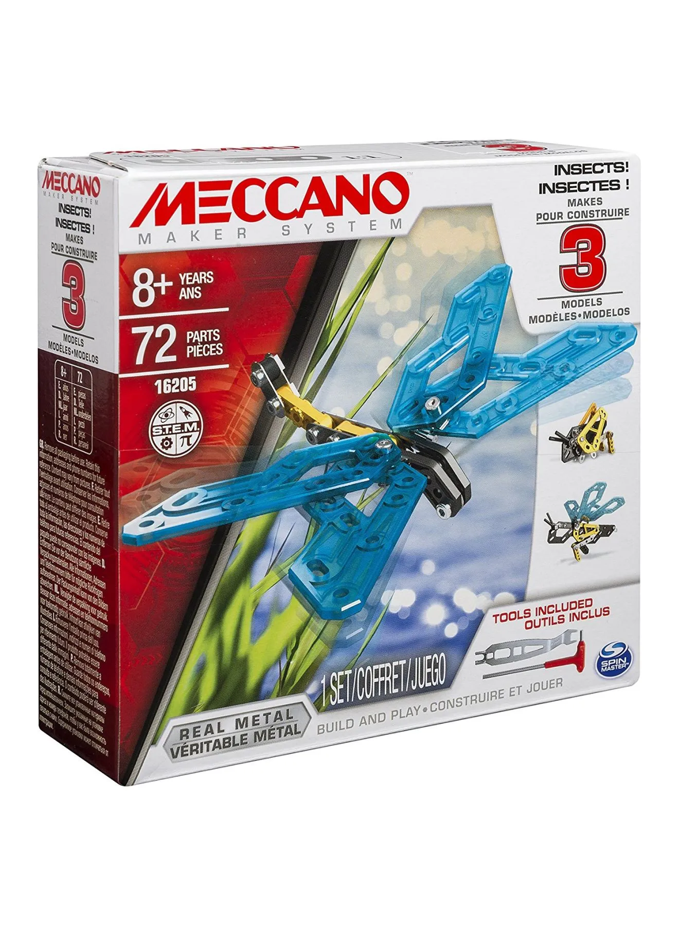 Meccano 20071454 72 Pcs. 3 Insects 16205 8+ Years