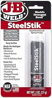 J-B Weld 8267-S Steelstik Steel Reinforced Epoxy Putty Stick