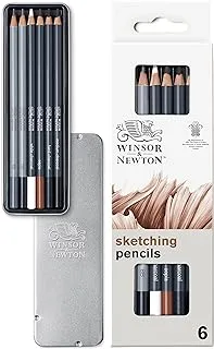 Winsor & Newton Studio Collection Set of 6 Sketching Pencils - multicolor