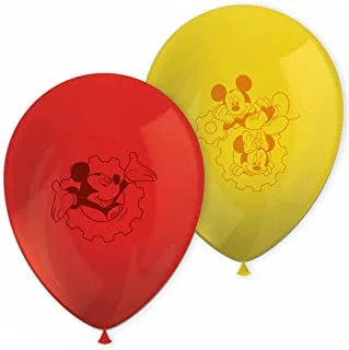 Procos Disney Playful Mickey Mouse Printed Latex Balloons 8-Pieces, 11-inch Inflatable Diameter