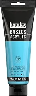 Liquitex 4385770 Basics Acrylic Paint, 8.45-Oz Tube, Light Blue Permanent