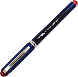 قلم جل سائل PENTEL EnerGel NV 7 مم ، برميل أحمر ، حبر أحمر ، د