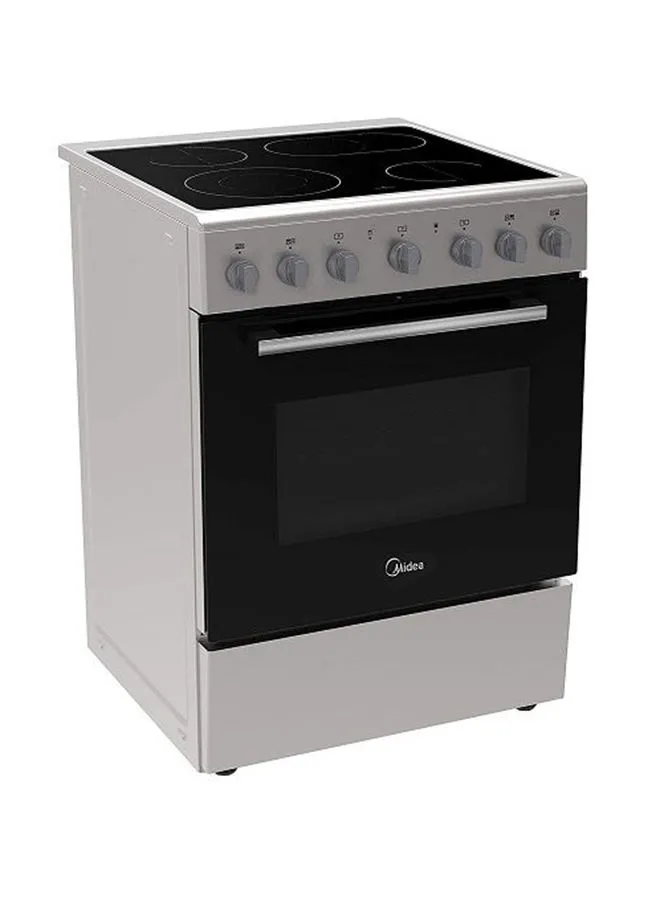 Midea 4 Cooking zone Ceramic Cooker 60 X 60 cm, Full Safety, Silver, 1 Year Warranty VC6814 Silver/Black