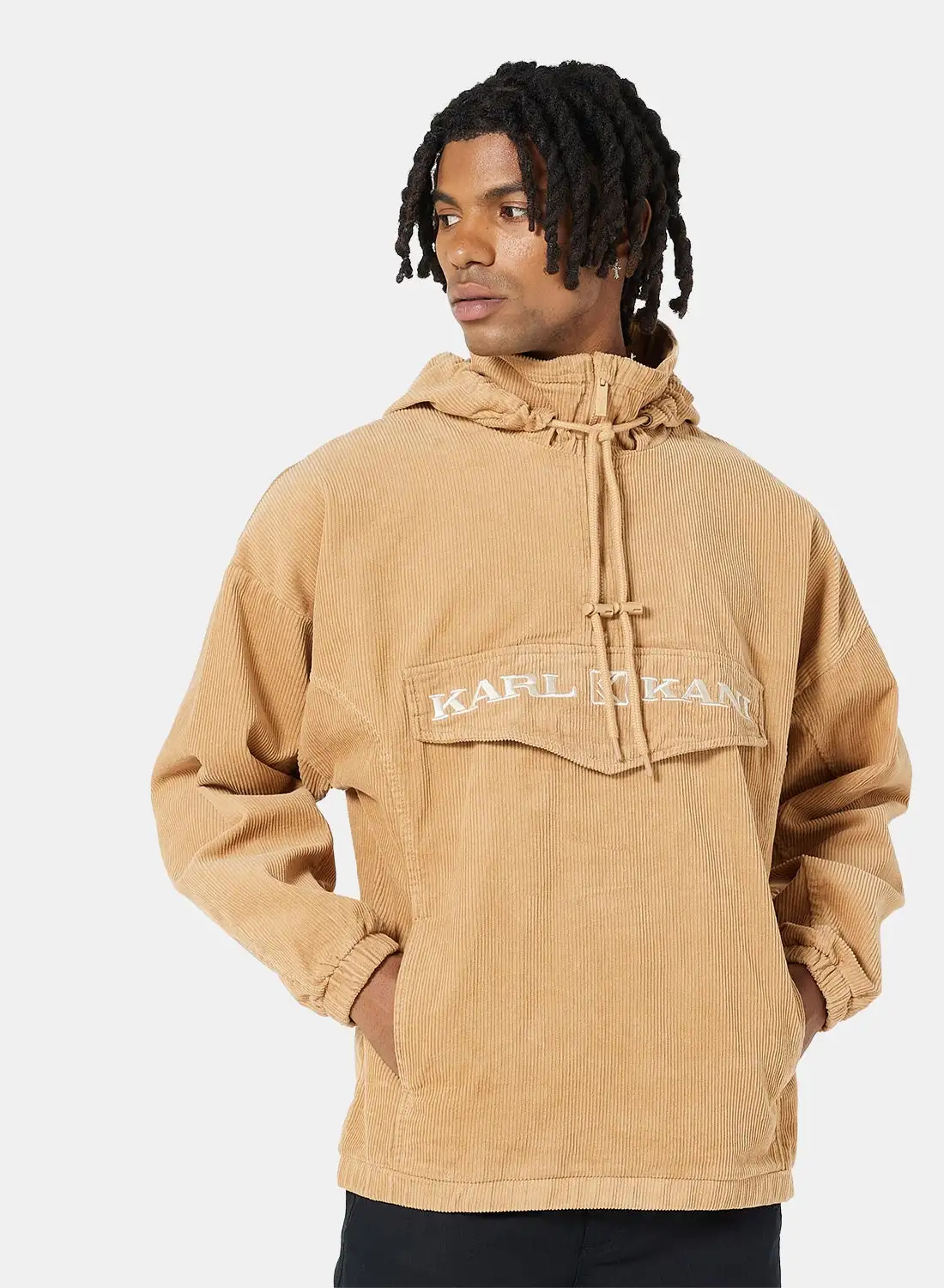 Karl Kani Retro Corduroy Hoodie Brown