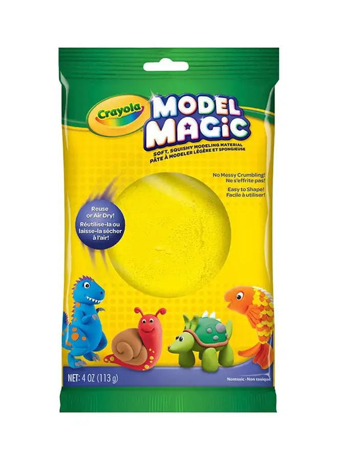 Crayola Model Magic, 4-Oz. Pouch - Yellow1, 2 22.94x13.34x1.11cm