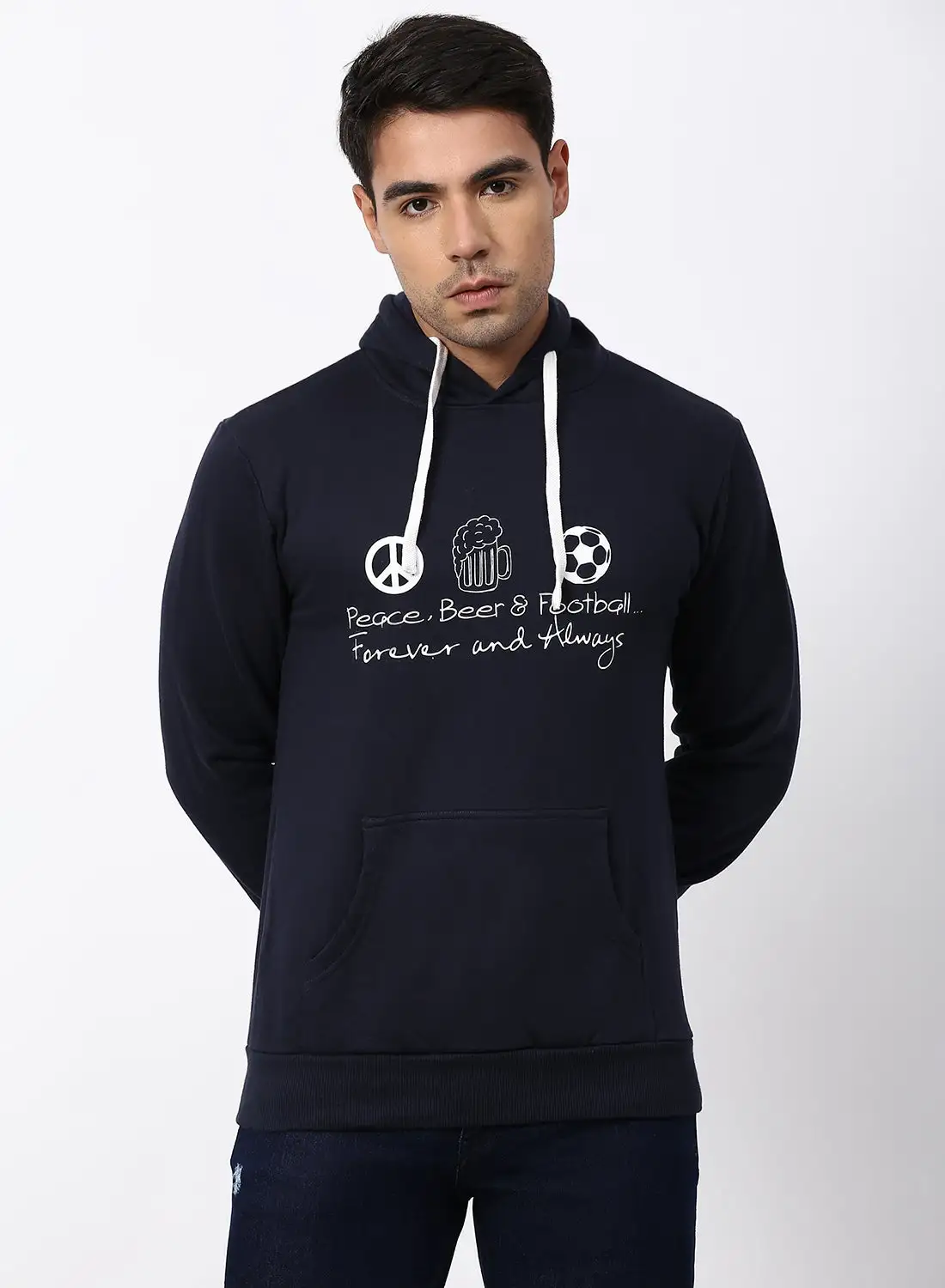 Campus Sutra Stylish Comfortable Hoodie Navy