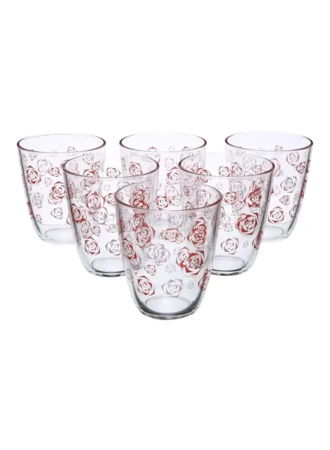 Luminarc 6-Piece Beliarosa Tumbler Set Clear/Red