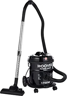 Hoover Power Swift Compact Drum Vacuum Cleaner 15 Litre Capacity, 1700W With Blower Function For Home & Office Use, Black HT85-T0-ME