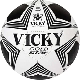 vickytransform Vicky Gold Star, Size-5 Football,Black-White